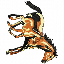 Horses Embroidery Design 4